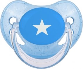 Drapeau Somalie Sucette Physiologique Bleue à paillette