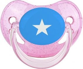 Drapeau Somalie Sucette Physiologique Rose à paillette