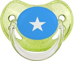 Drapeau Somalie Sucette Physiologique Vert à paillette