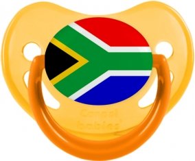 Drapeau Afrique du Sud Tétine Physiologique Jaune phosphorescente