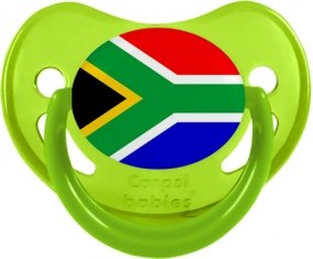 Drapeau Afrique du Sud Tétine Physiologique Vert phosphorescente