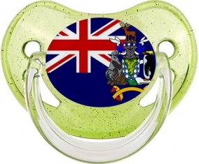 Drapeau Géorgie du Sud et les Îles Sandwich du Sud Sucete Physiologique Vert à paillette