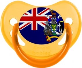 Drapeau Géorgie du Sud et les Îles Sandwich du Sud Sucete Physiologique Jaune phosphorescente