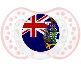 Drapeau Géorgie du Sud et les Îles Sandwich du Sud Tétine LOVI Dynamic Retro-blanc-rose-tendre classique