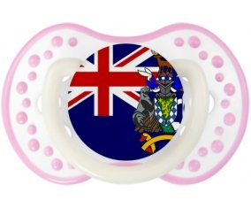 Drapeau Géorgie du Sud et les Îles Sandwich du Sud Tétine LOVI Dynamic Blanc-rose phosphorescente