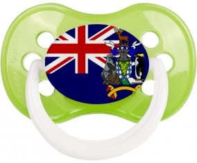 Drapeau Géorgie du Sud et les Îles Sandwich du Sud Sucette Anatomique Vert classique