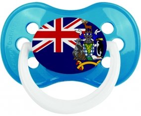 Drapeau Géorgie du Sud et les Îles Sandwich du Sud Sucette Anatomique Cyan classique