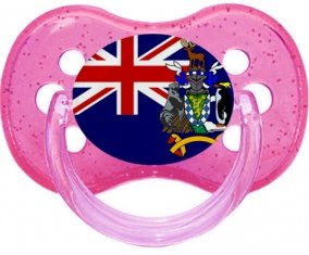 Drapeau Géorgie du Sud et les Îles Sandwich du Sud Sucette Cerise Rose à paillette