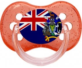 Drapeau Géorgie du Sud et les Îles Sandwich du Sud Sucette Cerise Rouge à paillette