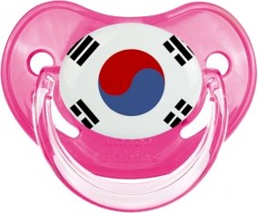 Drapeau Corée du Sud Sucette Physiologique Rose classique