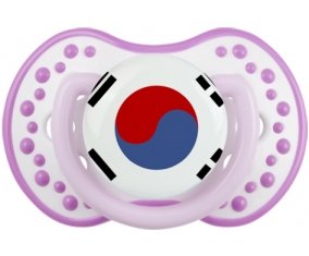 Drapeau Corée du Sud Sucette LOVI Dynamic Blanc-mauve classique
