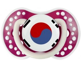 Drapeau Corée du Sud Sucette LOVI Dynamic Fuchsia phosphorescente