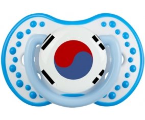 Drapeau Corée du Sud Sucette LOVI Dynamic Blanc-bleu phosphorescente