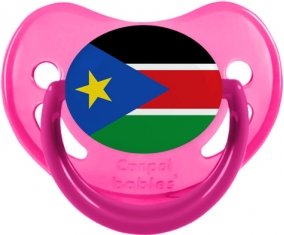 Drapeau Soudan du sud Sucette Physiologique Rose phosphorescente