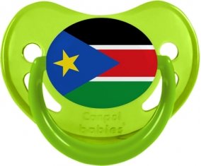 Drapeau Soudan du sud Sucette Physiologique Vert phosphorescente