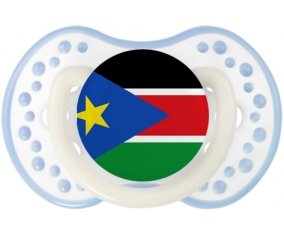 Drapeau Soudan du sud Sucette LOVI Dynamic Blanc-cyan classique