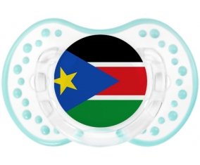 Drapeau Soudan du sud Sucette LOVI Dynamic Retro-blanc-lagon classique