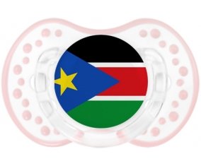 Drapeau Soudan du sud Sucette LOVI Dynamic Retro-blanc-rose-tendre classique
