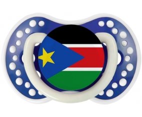Drapeau Soudan du sud Sucette LOVI Dynamic Bleu-marine phosphorescente