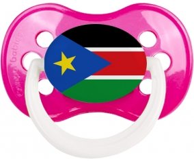 Drapeau Soudan du sud Sucette Anatomique Rose foncé classique