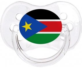 Drapeau Soudan du sud Tétine Cerise Transparent classique