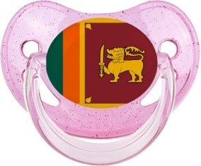 Drapeau Sri Lanka Srilanka Sucete Physiologique Rose à paillette