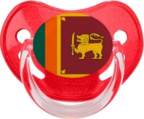 Drapeau Sri Lanka Srilanka Sucete Physiologique Rouge à paillette
