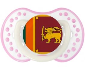 Drapeau Sri Lanka Srilanka Tétine LOVI Dynamic Blanc-rose phosphorescente