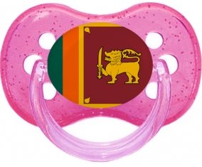 Drapeau Sri Lanka Srilanka Sucette Cerise Rose à paillette
