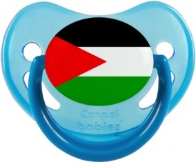 Drapeau Palestine Sucette Physiologique Bleue phosphorescente
