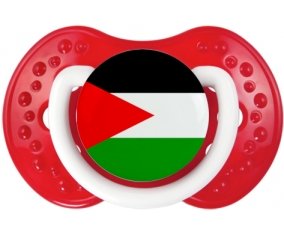 Drapeau Palestine Sucette LOVI Dynamic Blanc-rouge classique