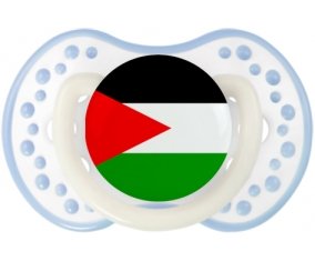 Drapeau Palestine Sucette LOVI Dynamic Blanc-cyan classique