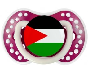 Drapeau Palestine Sucette LOVI Dynamic Fuchsia phosphorescente