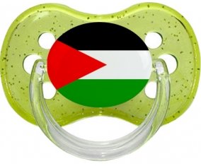 Drapeau Palestine Sucette Cerise Vert à paillette