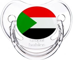 Drapeau Soudan Sucette Physiologique Transparent classique