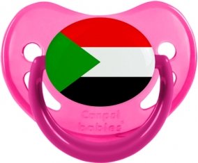 Drapeau Soudan Sucette Physiologique Rose phosphorescente