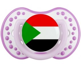 Drapeau Soudan Sucette LOVI Dynamic Blanc-mauve classique