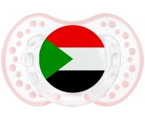 Drapeau Soudan Sucette LOVI Dynamic Retro-blanc-rose-tendre classique