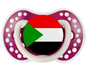 Drapeau Soudan Sucette LOVI Dynamic Fuchsia phosphorescente