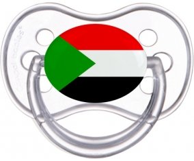 Drapeau Soudan Sucette Anatomique Transparente classique