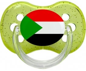 Drapeau Soudan Tétine Cerise Vert à paillette