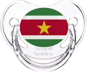 Drapeau Suriname Tétine Physiologique Transparent classique