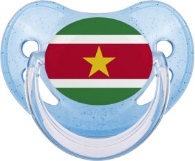 Drapeau Suriname Tétine Physiologique Bleue à paillette