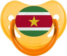 Drapeau Suriname Tétine Physiologique Jaune phosphorescente