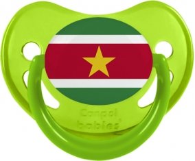 Drapeau Suriname Tétine Physiologique Vert phosphorescente