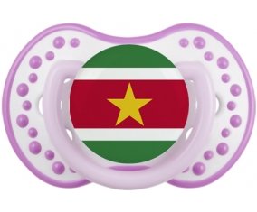 Drapeau Suriname Sucete LOVI Dynamic Blanc-mauve classique