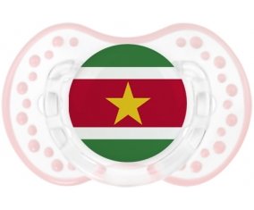 Drapeau Suriname Sucete LOVI Dynamic Retro-blanc-rose-tendre classique