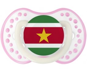 Drapeau Suriname Sucete LOVI Dynamic Blanc-rose phosphorescente