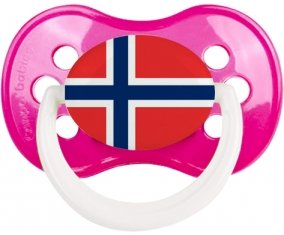 Drapeau Svalbard et Jan Mayen Sucette Anatomique Rose foncé classique