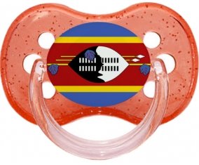 Drapeau Swaziland Sucette Cerise Rouge à paillette